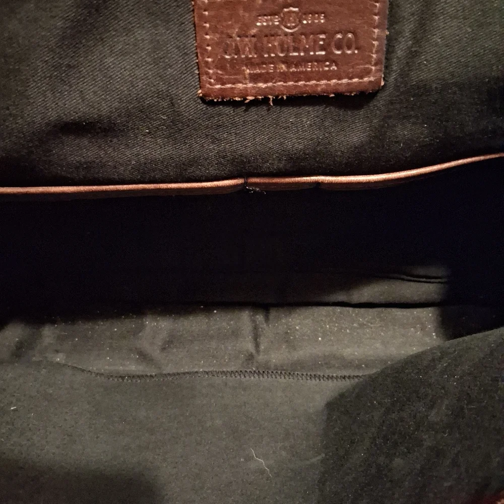 J.W. Hulme Co. Leather Shoulder,  Satchel, Messenger Bag, Cognac With Straps